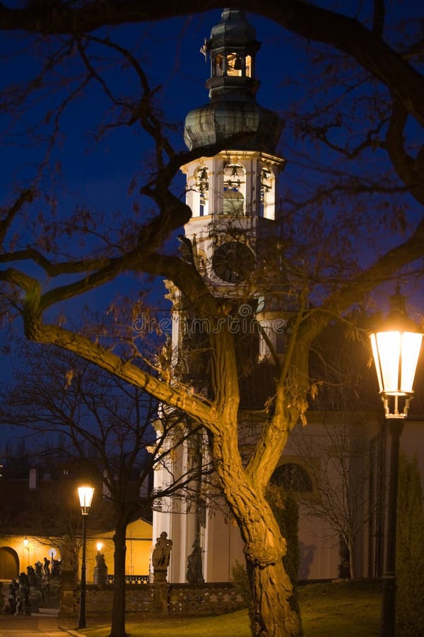 Prague night scenery