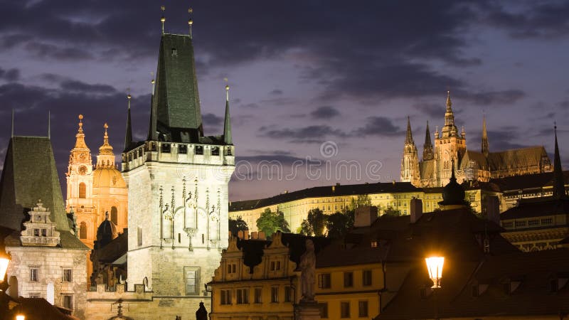 Prague night scenery