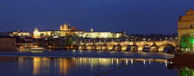 Prague, panorama city skyline and Charles Bridge, Prague, Czech Republic stock photos Prague, panorama city skyline and Charles Bridge, Prague, Czech Republic stock photos