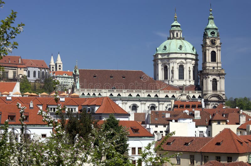 Prague - Panoramic with St. Nicholas cathedral and Lesser Town