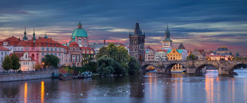 Prague at sunrise.