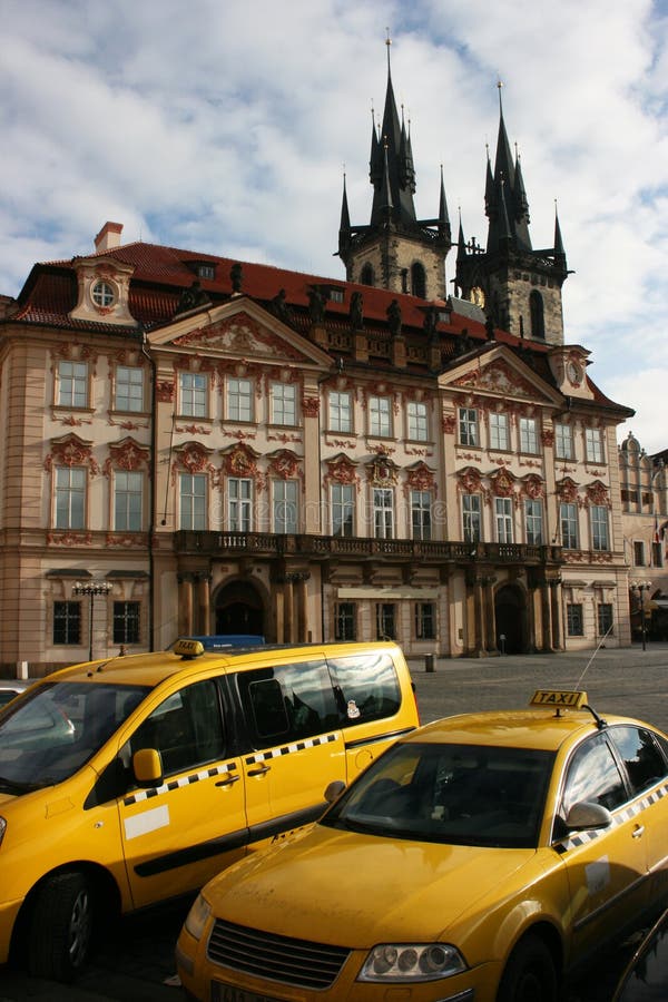Prague taxi stock images