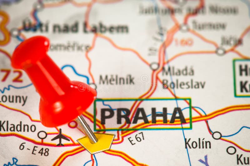 Praha on a map