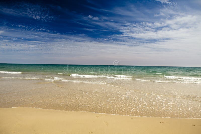 Praia paradisíaca imagens de stock