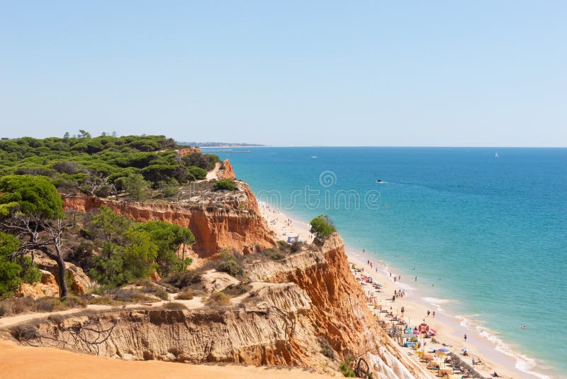Praia da Falesia beach in Algarve stock images Praia da Falesia beach in Algarve stock images