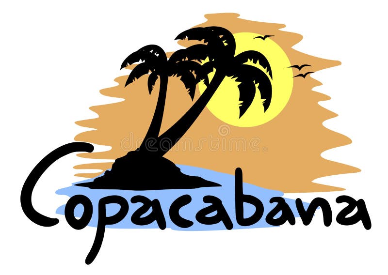 Praia de Copacabana ilustração do vetor Praia de Copacabana ilustração do vetor