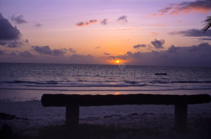 Kiwengwa beachat the sunset, Zanzibar island, Tanzania, Africa. Kiwengwa beachat the sunset, Zanzibar island, Tanzania, Africa