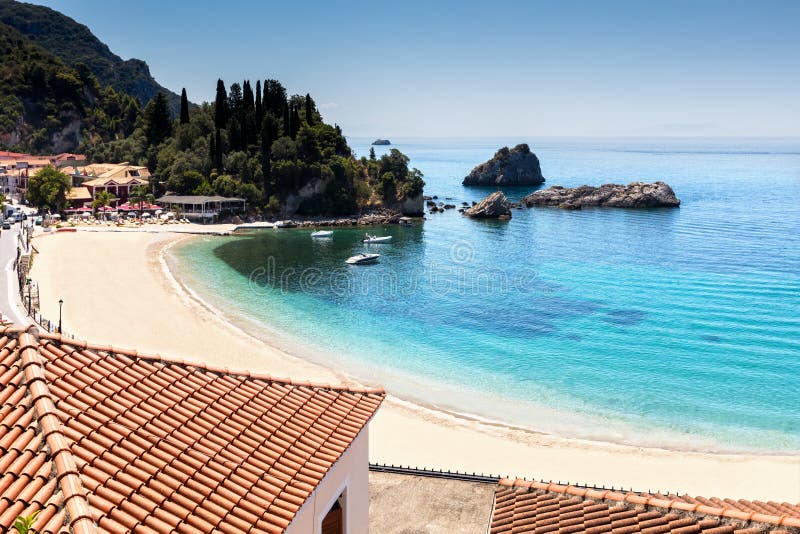 Praia de Parga imagem de stock royalty free Praia de Parga imagem de stock royalty free