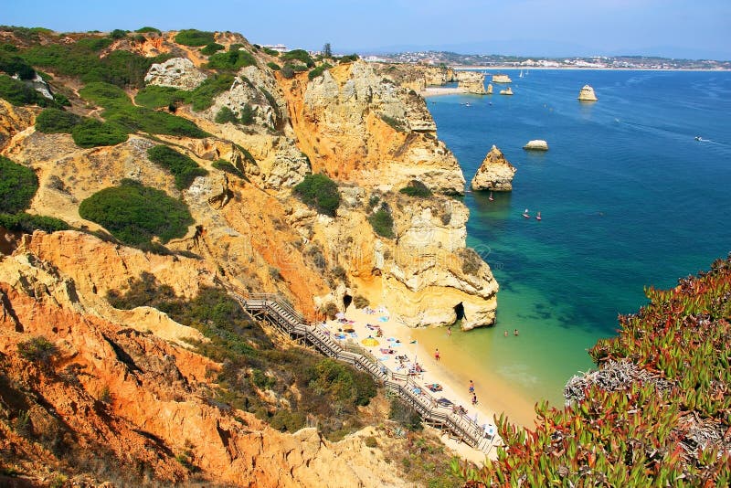 Praia do Camilo, Λάγκος, Πορτογαλία στοκ φωτογραφία με δικαίωμα ελεύθερης χρήσης Praia do Camilo, Λάγκος, Πορτογαλία στοκ φωτογραφία με δικαίωμα ελεύθερης χρήσης