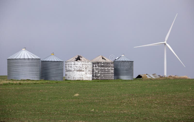 Prairie Wind Farm stock photo. Image of turbine, environmental 150155672