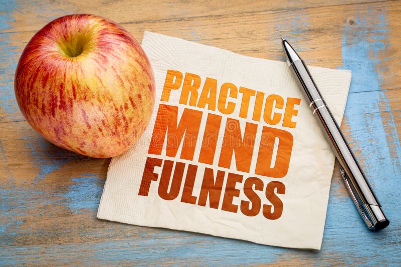 Praktyki mindfulness słowa abstrakt obrazy royalty free Praktyki mindfulness słowa abstrakt obrazy royalty free