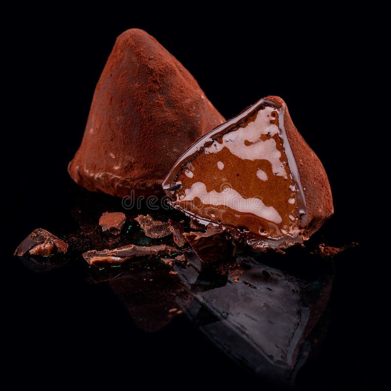 Pralinen, handgemacht Spanische Trüffel mit einem Rum stockfotos Pralinen, handgemacht Spanische Trüffel mit einem Rum stockfotos