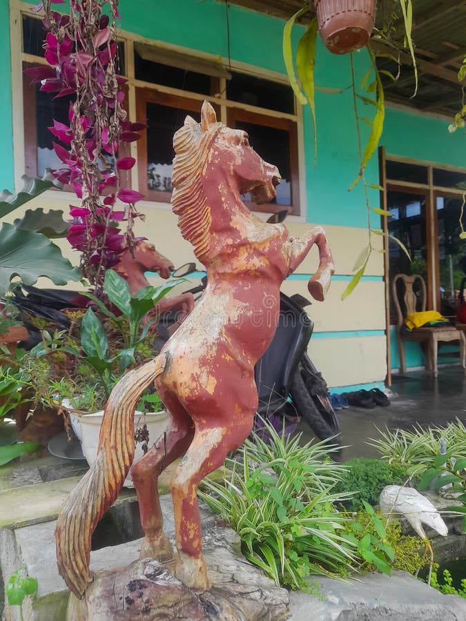 Prancing Horse Statue in Front of the House Stock Image Image of statue, horse 247885141