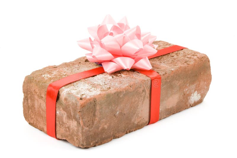 Prank Gift Stock Photo Image Of Brick Joke Isolated