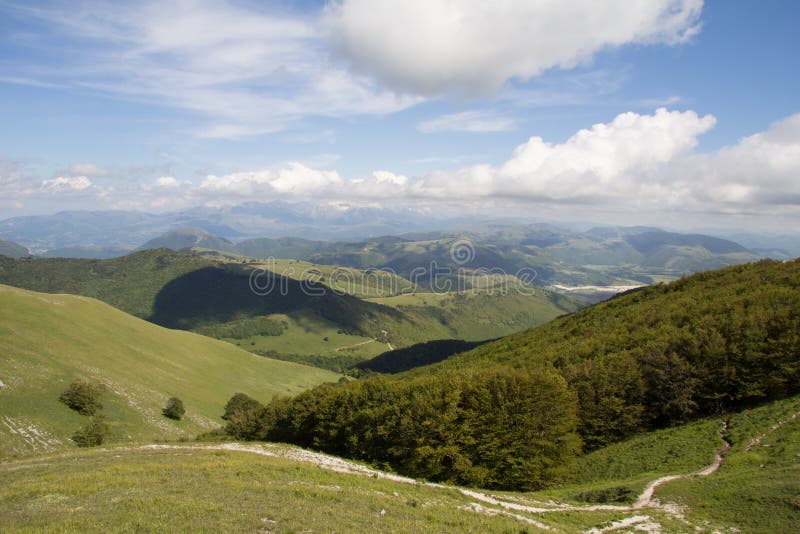 Pranoramic view of umbria mountains