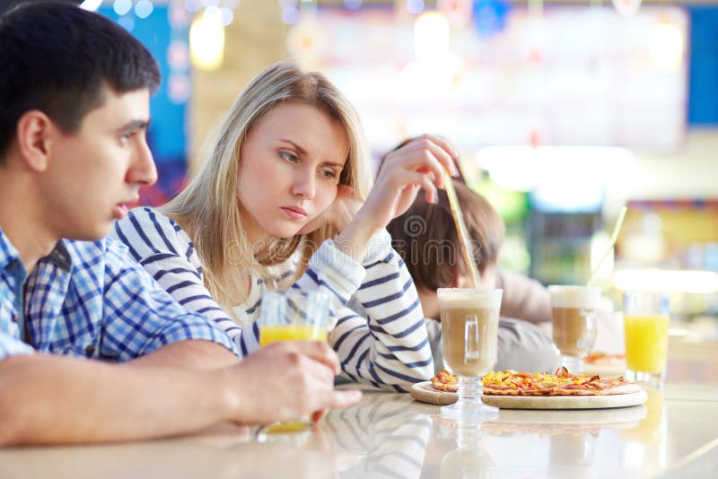 Pranzo al caffè immagine stock