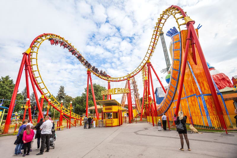 Prater Amusement Park in Vienna, Austria.