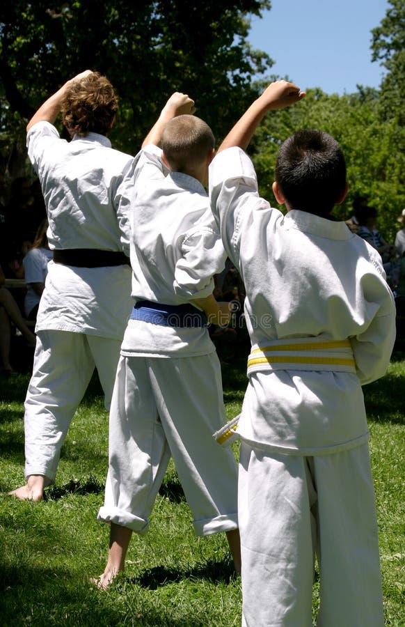 Pratica di karatè immagini stock libere da diritti Pratica di karatè immagini stock libere da diritti