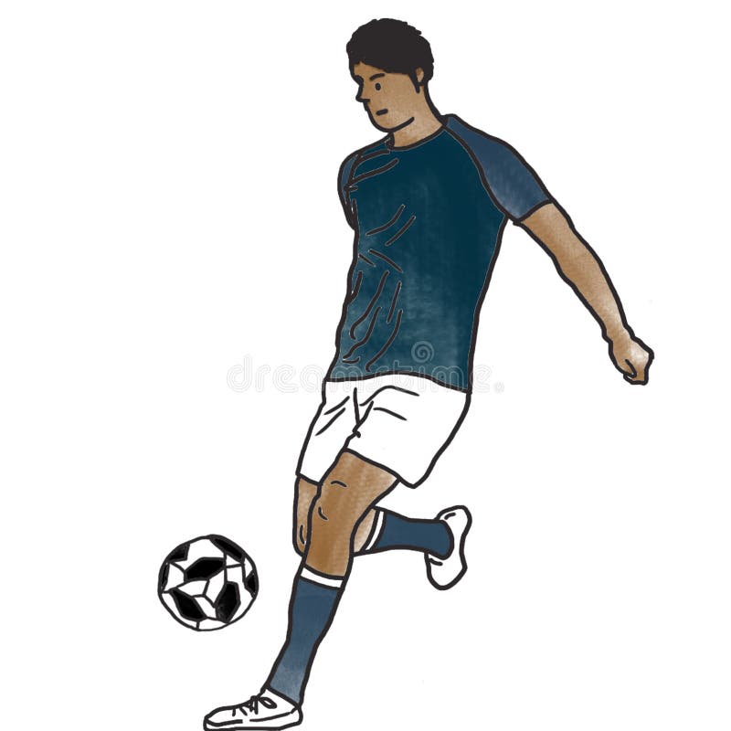 Praticar brasileiro do jogador de futebol ilustração do vetor Praticar brasileiro do jogador de futebol ilustração do vetor