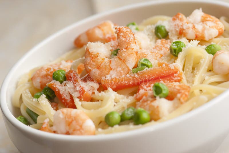 Prawn pasta stock image. Image of meal, parmesan, cheese 19223631