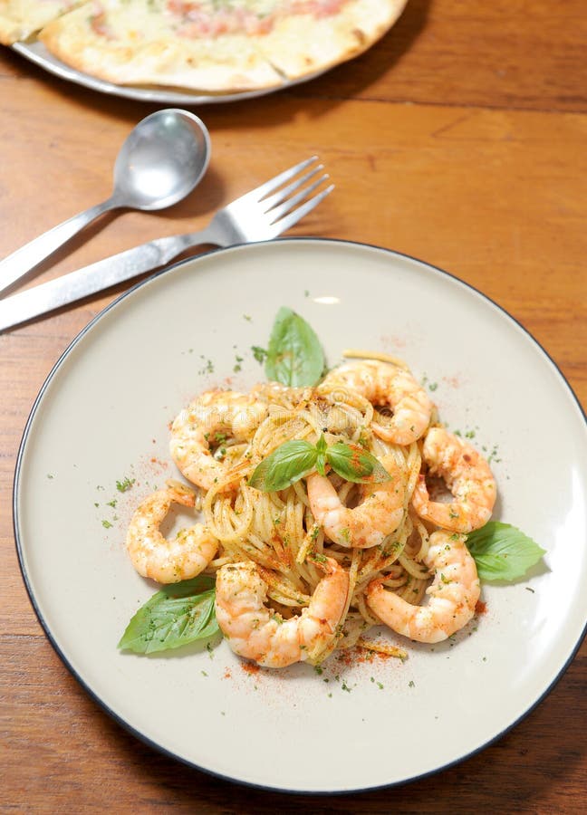Prawn pasta stock photo. Image of parmesan, gastronomy 27031376