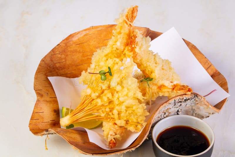 Prawn tempura with sauce stock photo. Image of cuisine 120711250