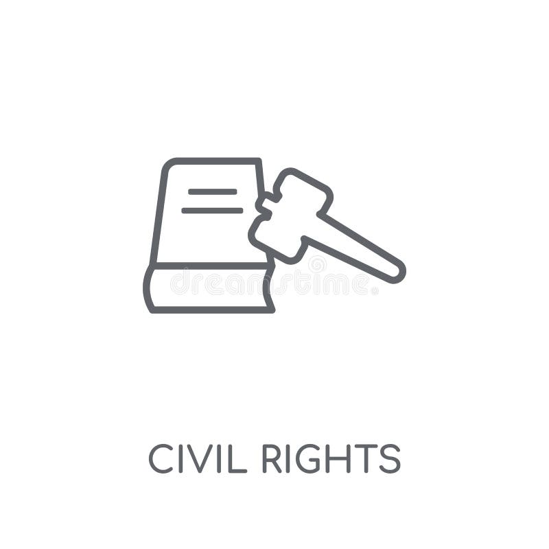 prawo obywatelskie liniowa ikona Nowożytny konturów praw obywatelskich logo conce ilustracja wektor prawo obywatelskie liniowa ikona Nowożytny konturów praw obywatelskich logo conce ilustracja wektor