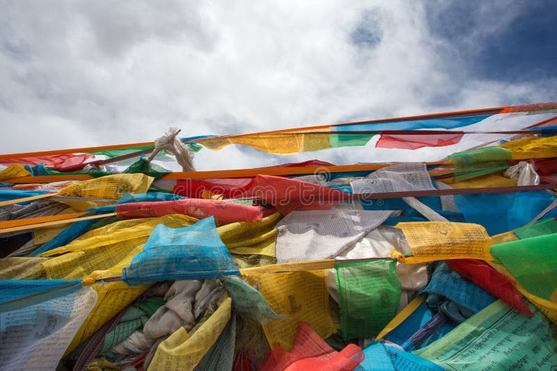 Download Pray flags in Tibet stock image. Image of pray, nepal - 34975395
