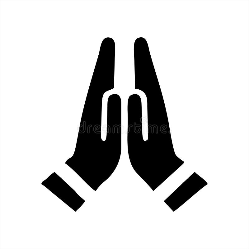 Pray Icon Isolated on White Background. Pray Icon in Trendy Design ...