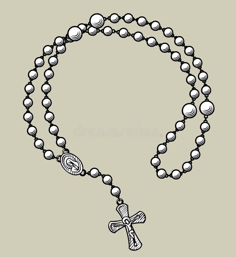 Prayer beads on a white background Royalty Free Vector Image