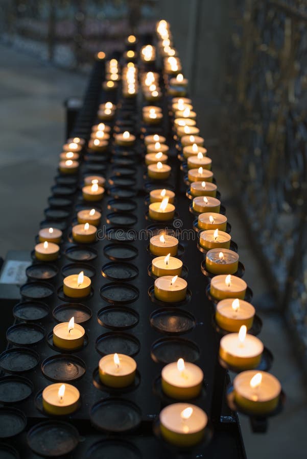 Prayer candles stock image. Image of candlelight, bright 27419217