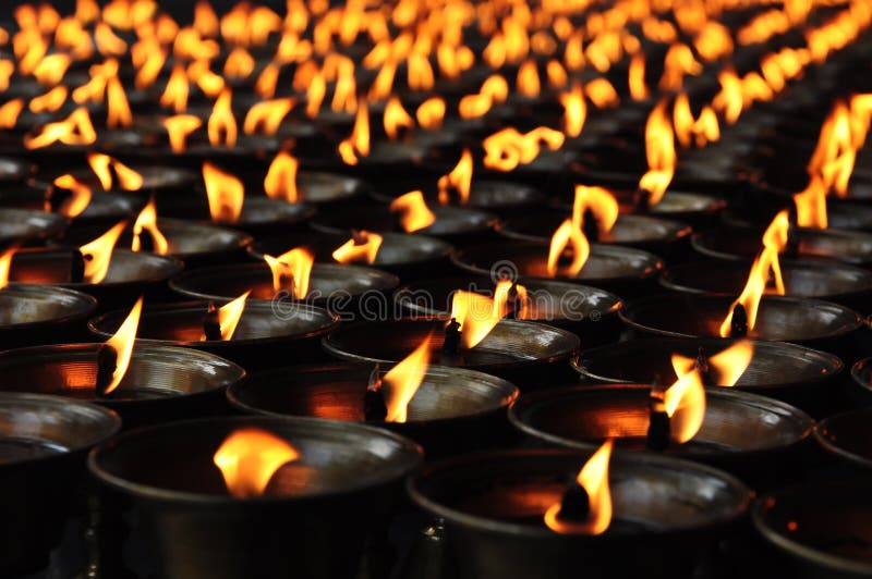 Prayer Candles. stock photo. Image of temple, glow, fire 72896768