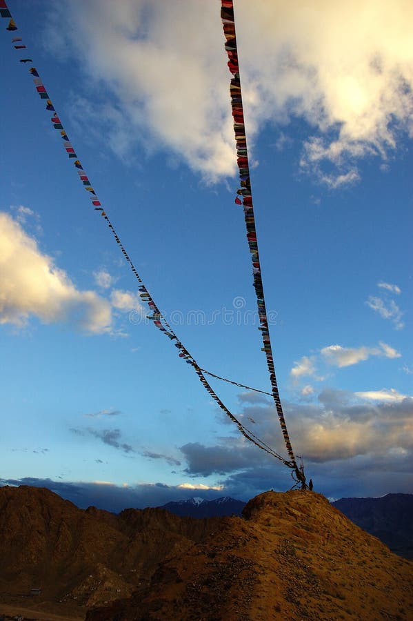 Prayer flags royalty free stock photo
