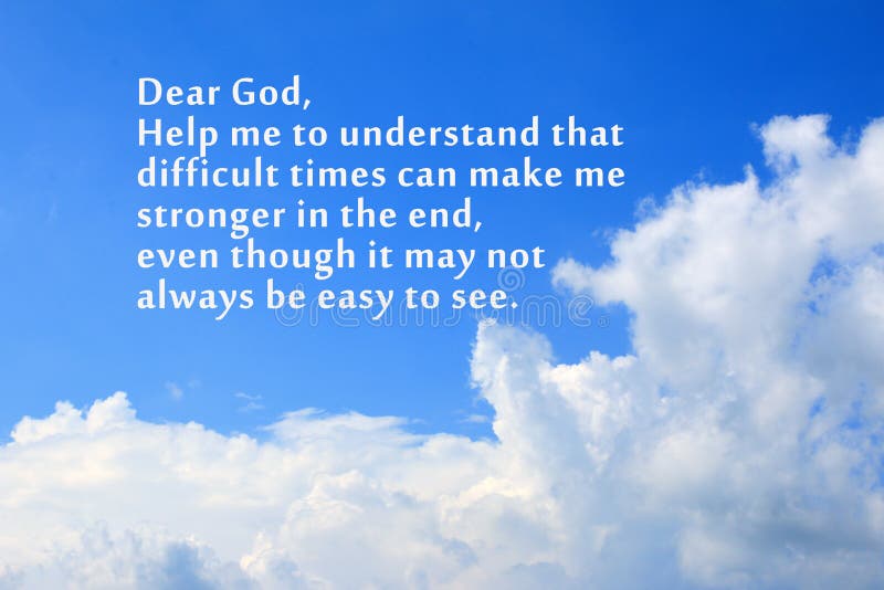 Hard Time Inspirational Prayer Quotes Stock Photos - Free