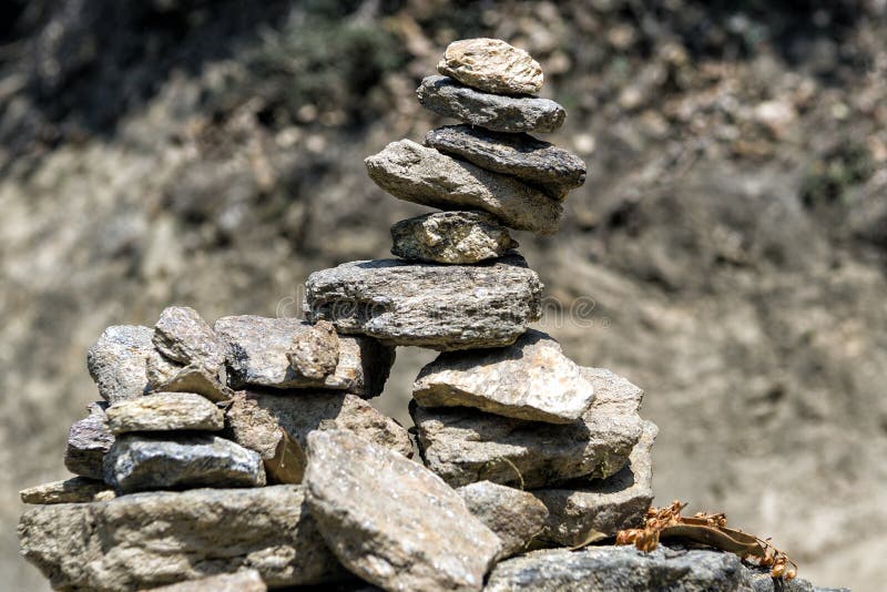 Prayer Stone Stack Pyramid Symbolizing Zen, Harmony and Balance is