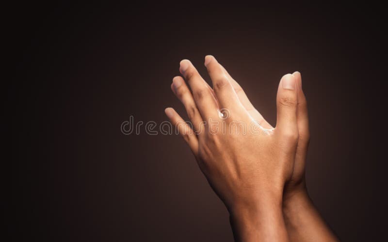 Praying Hands with Faith in Religion and Belief in God on Dark Background.  Power of Hope or Love and Devotion Stock Image - Image of bible, chakra:  157378185