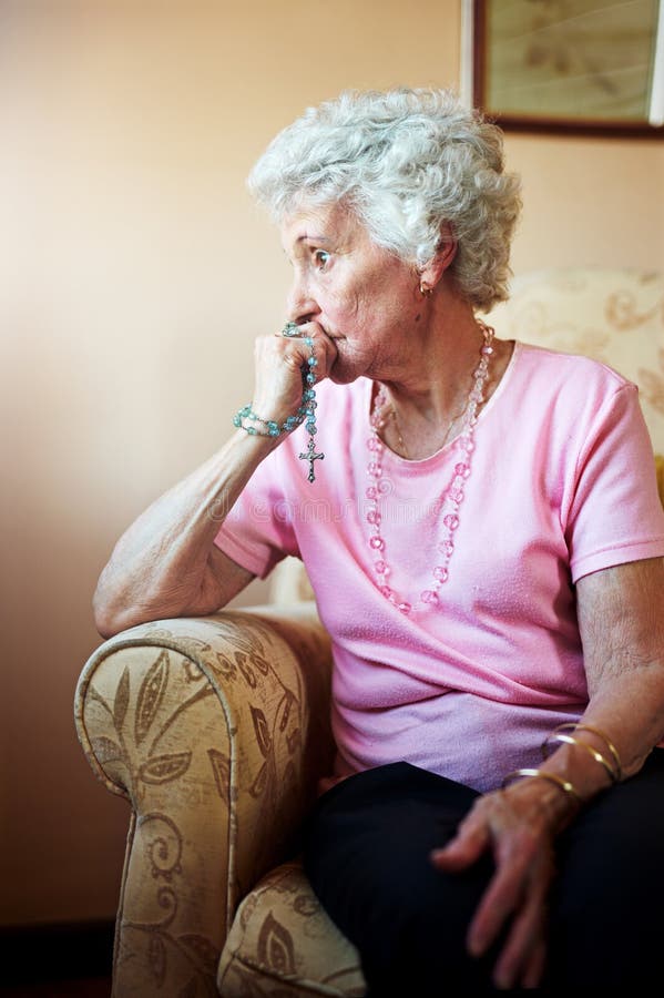 Praying for Hope during Hard Times. Cropped Shot an Elderly Woman