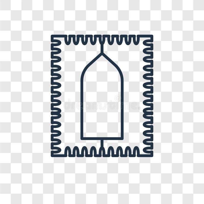 Praying Mat concept vector linear icon isolated on transparent b stock illustration Praying Mat concept vector linear icon isolated on transparent b stock illustration