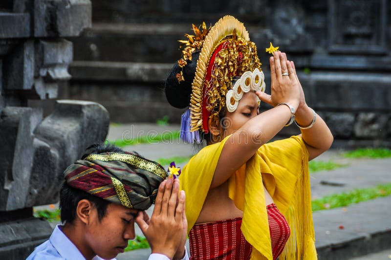 Praying People In Pura Besakih Temple Bali Indonesia Editorial Image 