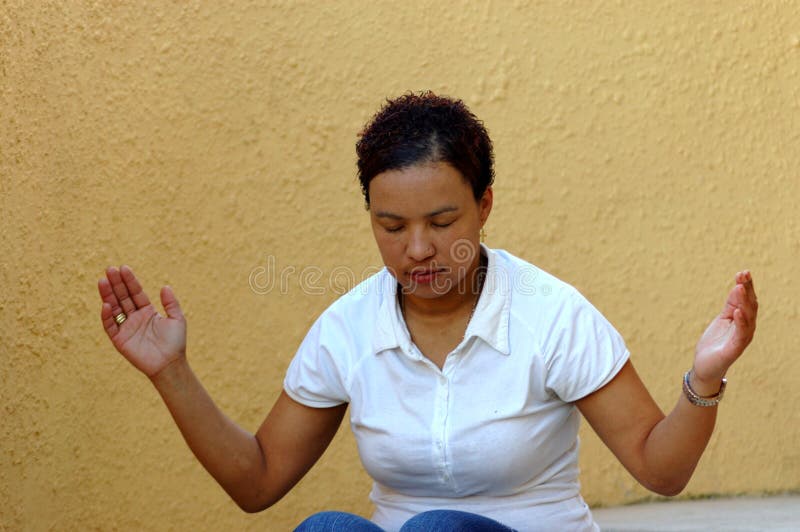 Praying woman