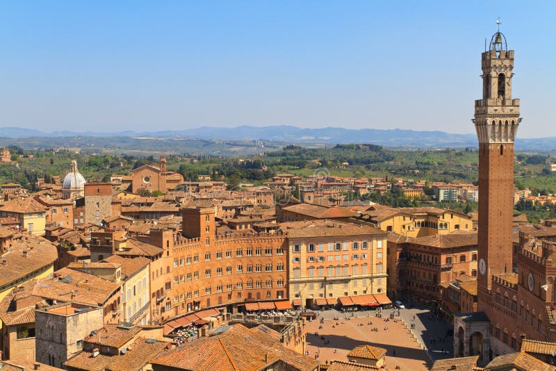 Praça del Campo, Siena, Italy imagem de stock royalty free Praça del Campo, Siena, Italy imagem de stock royalty free