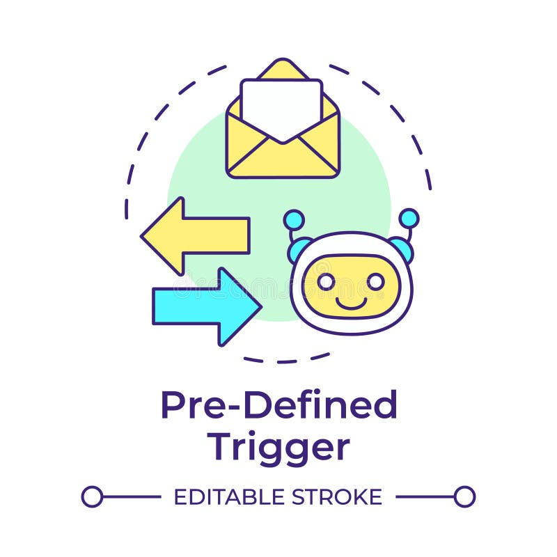 Pre Defined Trigger Multi Color Concept Icon Stock Vector ...