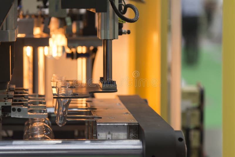 The Preheat Process of Plastic Bottle Stock Photo Image of blowing