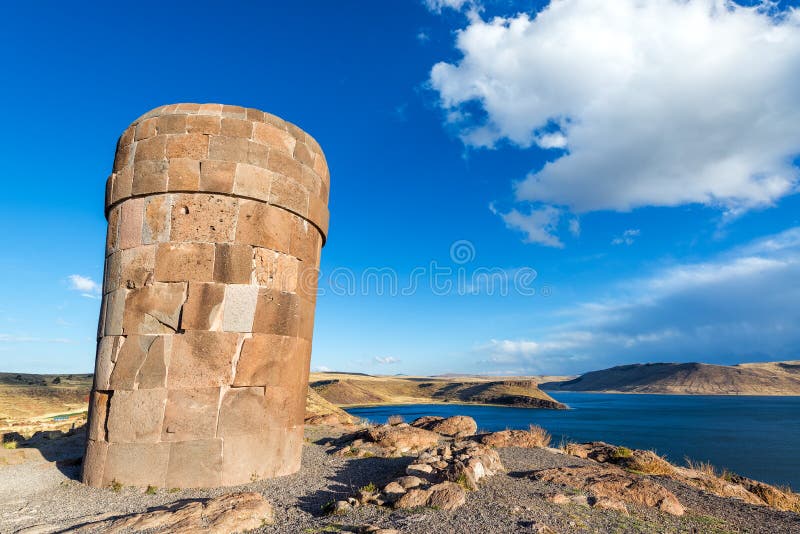 Pre Incan Funerary Tower at Sillustani