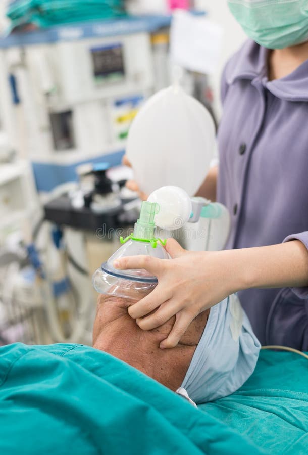 Pre Oxygenation for General Anesthesia Stock Photo Image of