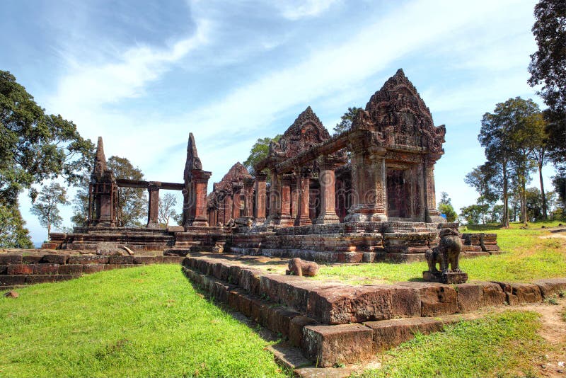 Preah- Viheartempel die Seele der kambodschanischen Leute lizenzfreie stockbilder Preah- Viheartempel die Seele der kambodschanischen Leute lizenzfreie stockbilder