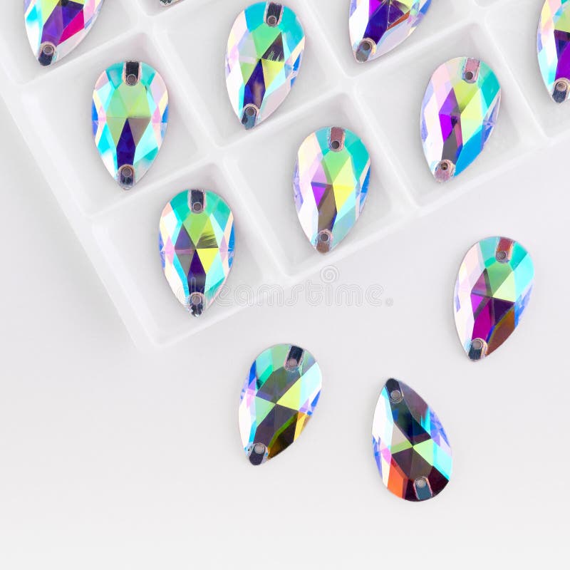 Precious Stones Crystal Color in the Pallet on a White Background ...