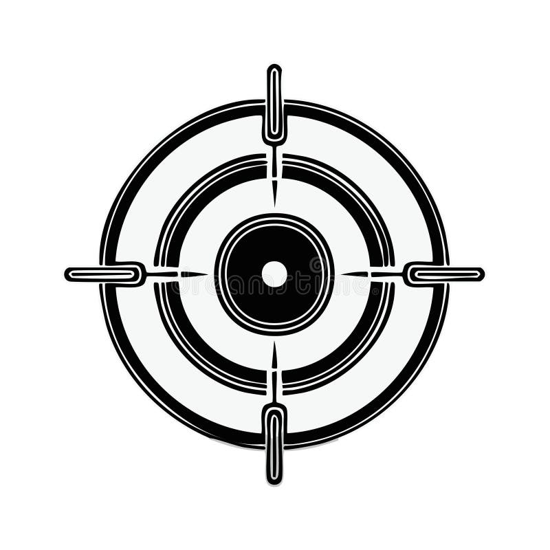 Precision Aiming Target With Reticle And Bullseye Focus. Aiming target vectors