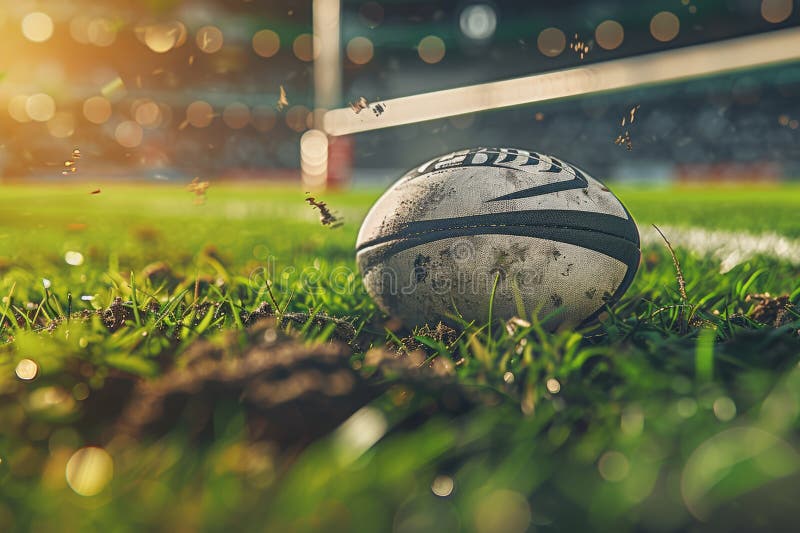 Precision Kick Rugby Sevens Conversion Close Up at Summer Olympics