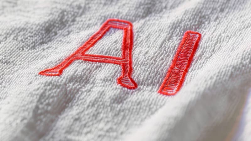 Precisionsbroderier : ai på jersey arkivbild